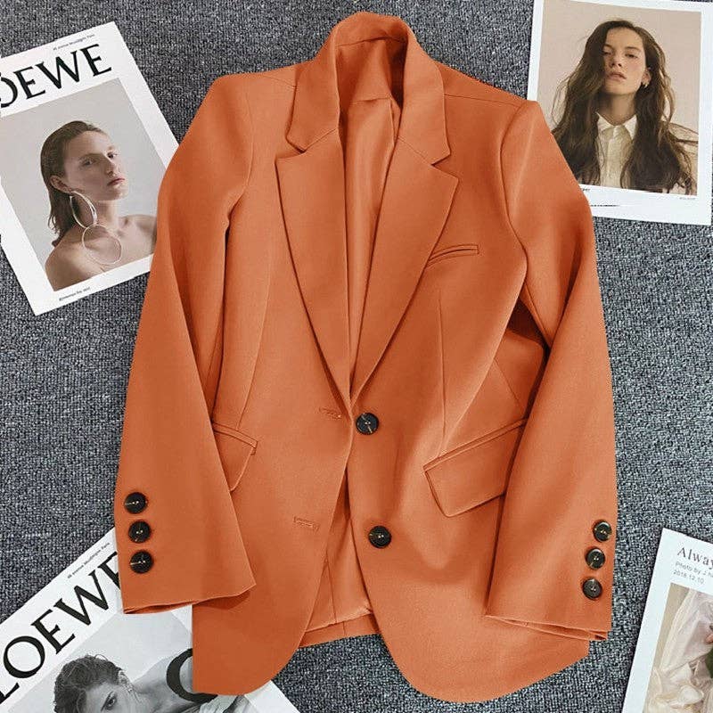 Solid Color Minimalist Stylish Versatile Blazer