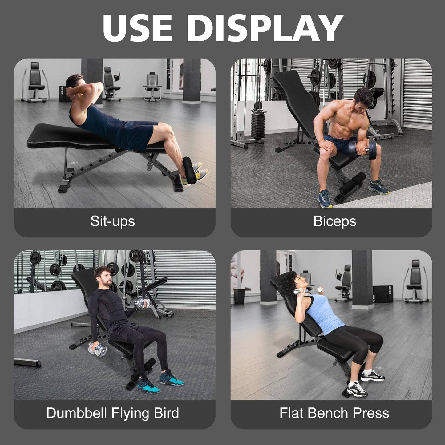 Foldable Weight Bench for Full Body Strength Training