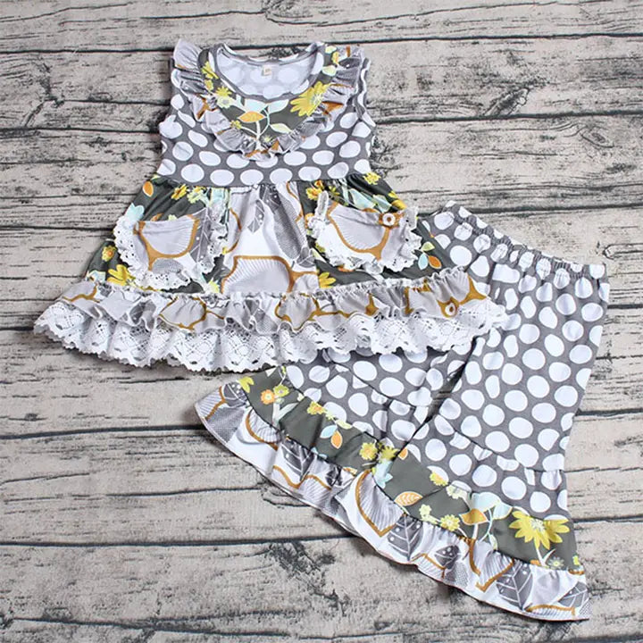Grey Yellow Two Pc