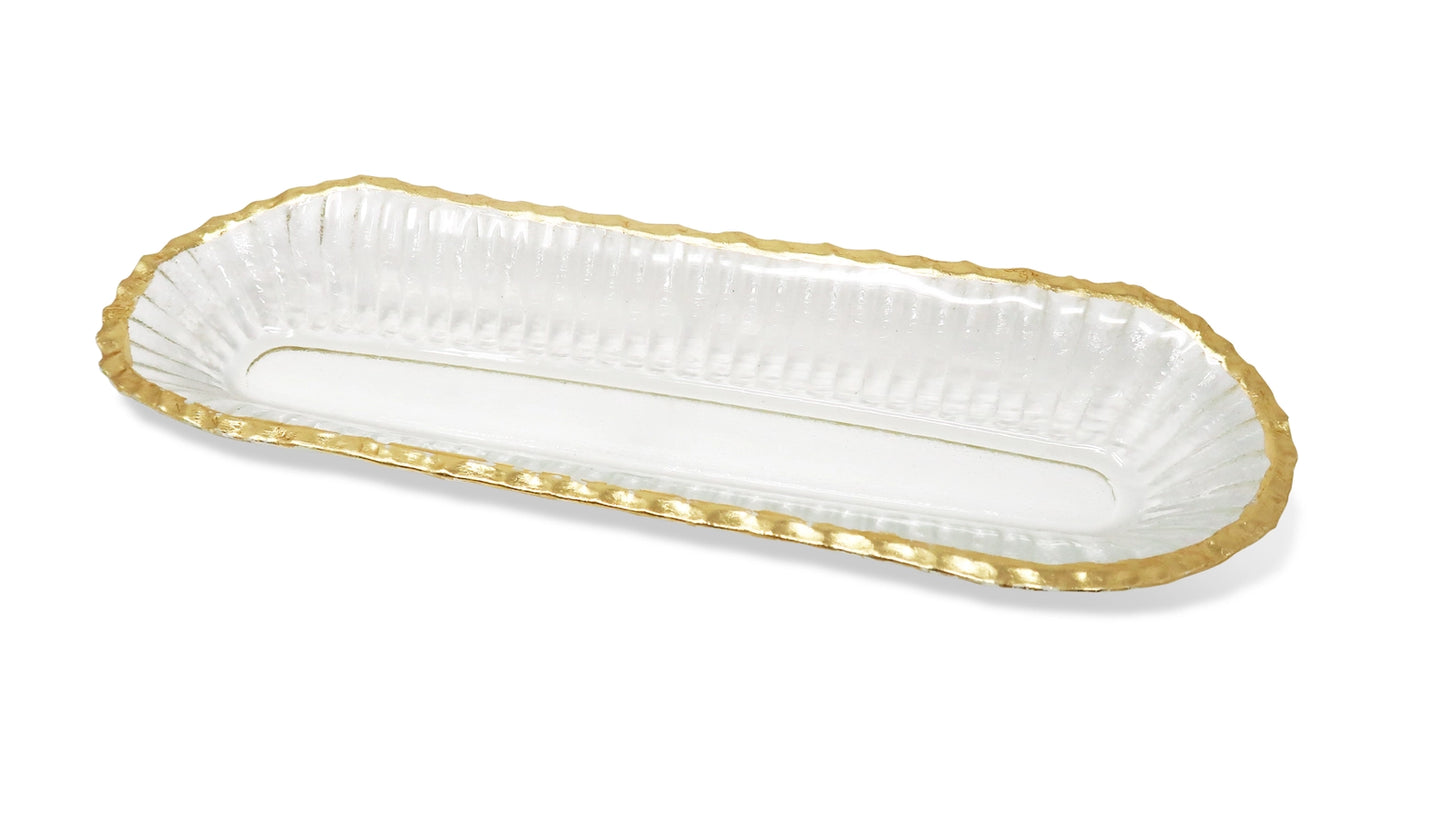 Vivience Glass Oval Tray