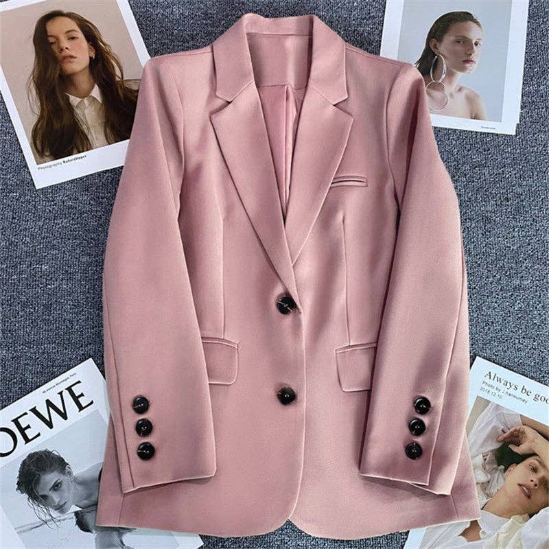 Solid Color Minimalist Stylish Versatile Blazer