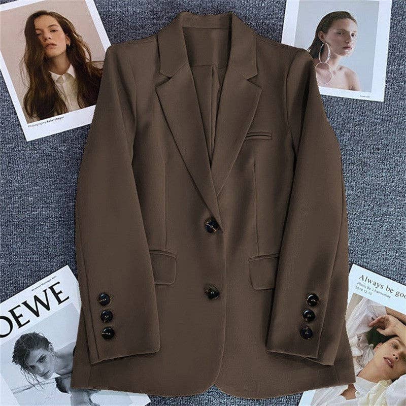 Solid Color Minimalist Stylish Versatile Blazer
