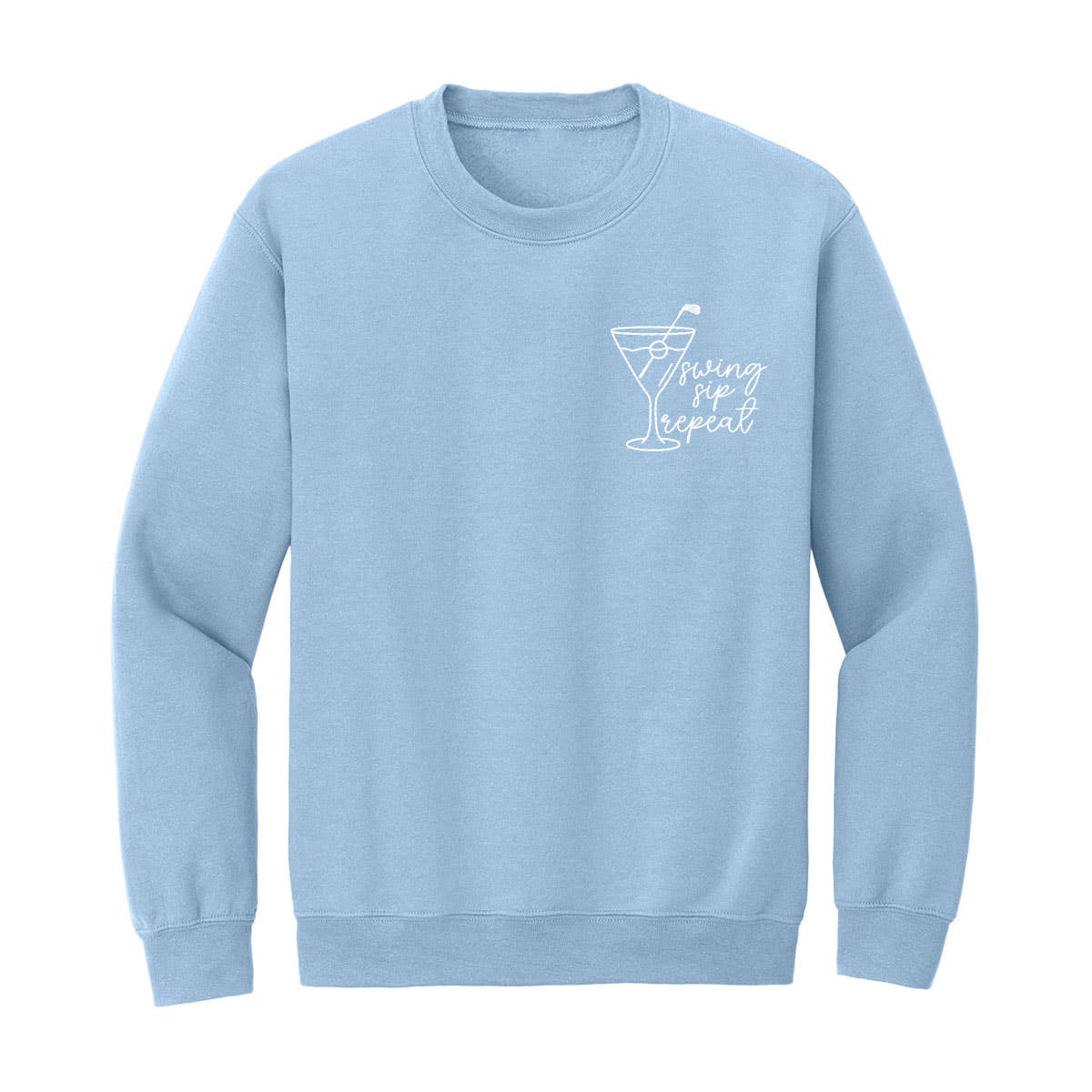 Swing, Sip, Repeat Golf Embroidered Sweatshirt