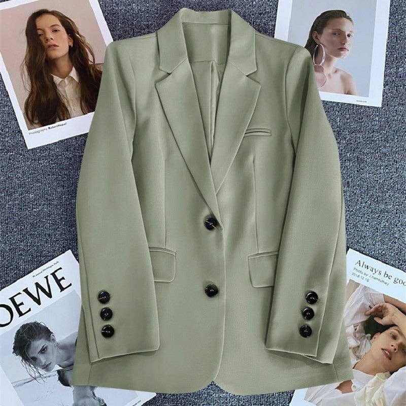 Solid Color Minimalist Stylish Versatile Blazer