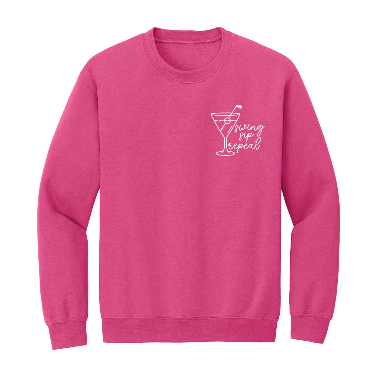 Swing, Sip, Repeat Golf Embroidered Sweatshirt