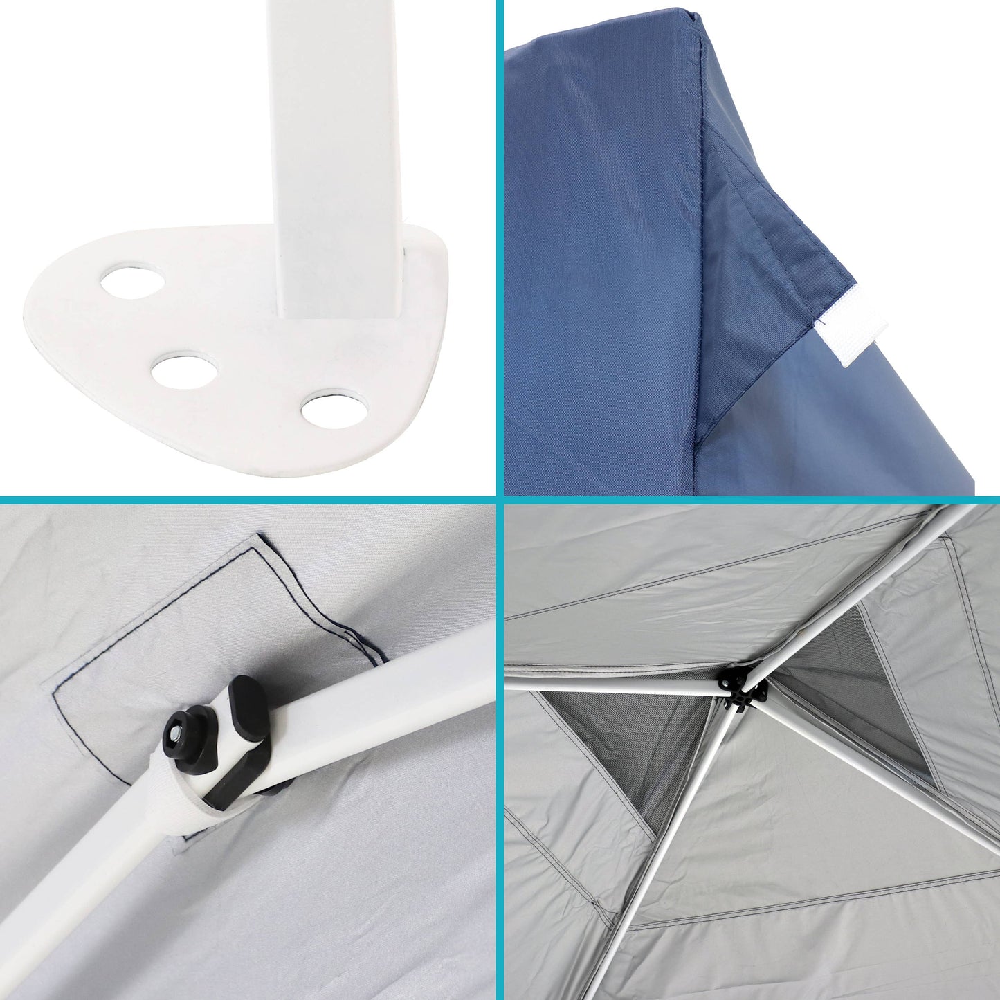 Premium Pop-Up Canopy with Sandbags - 12 ft x 12 ft - Blue