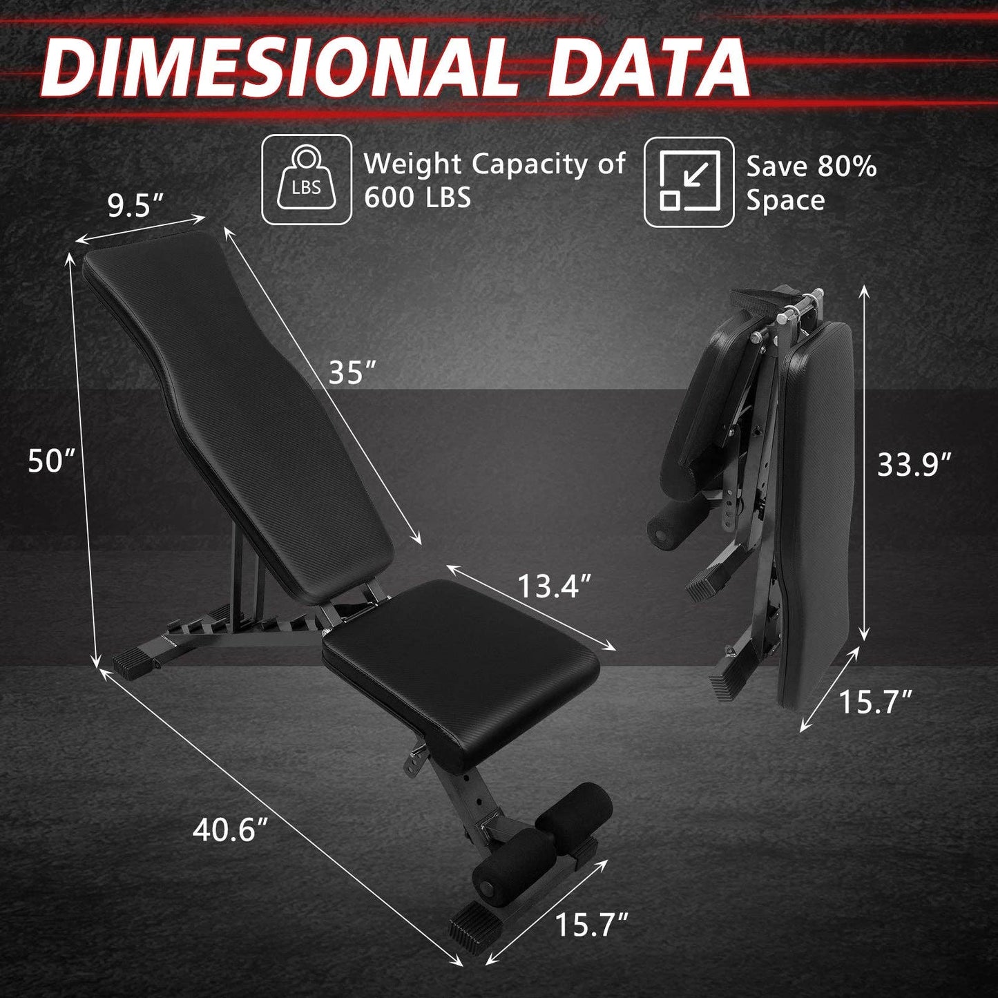Foldable Weight Bench for Full Body Strength Training
