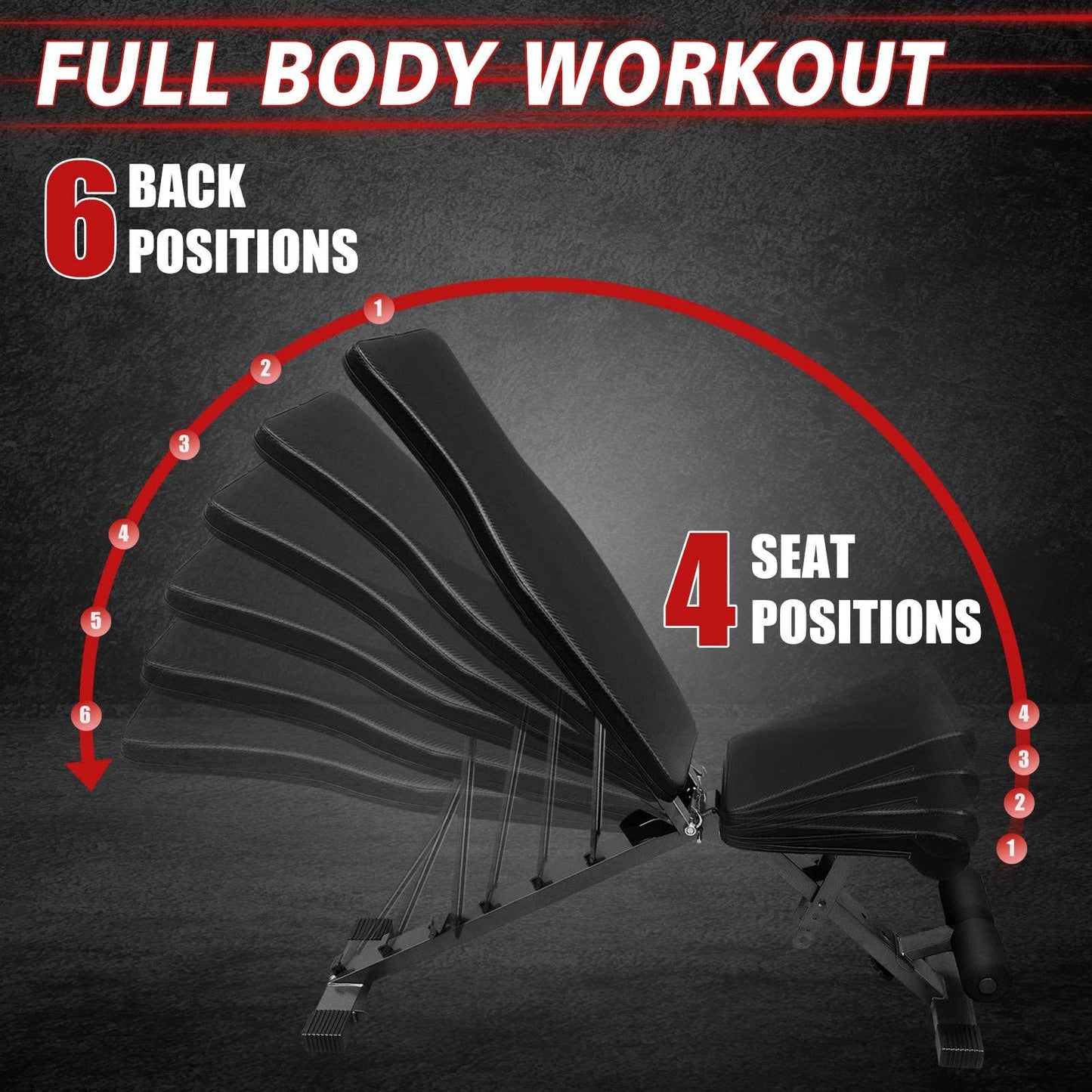 Foldable Weight Bench for Full Body Strength Training