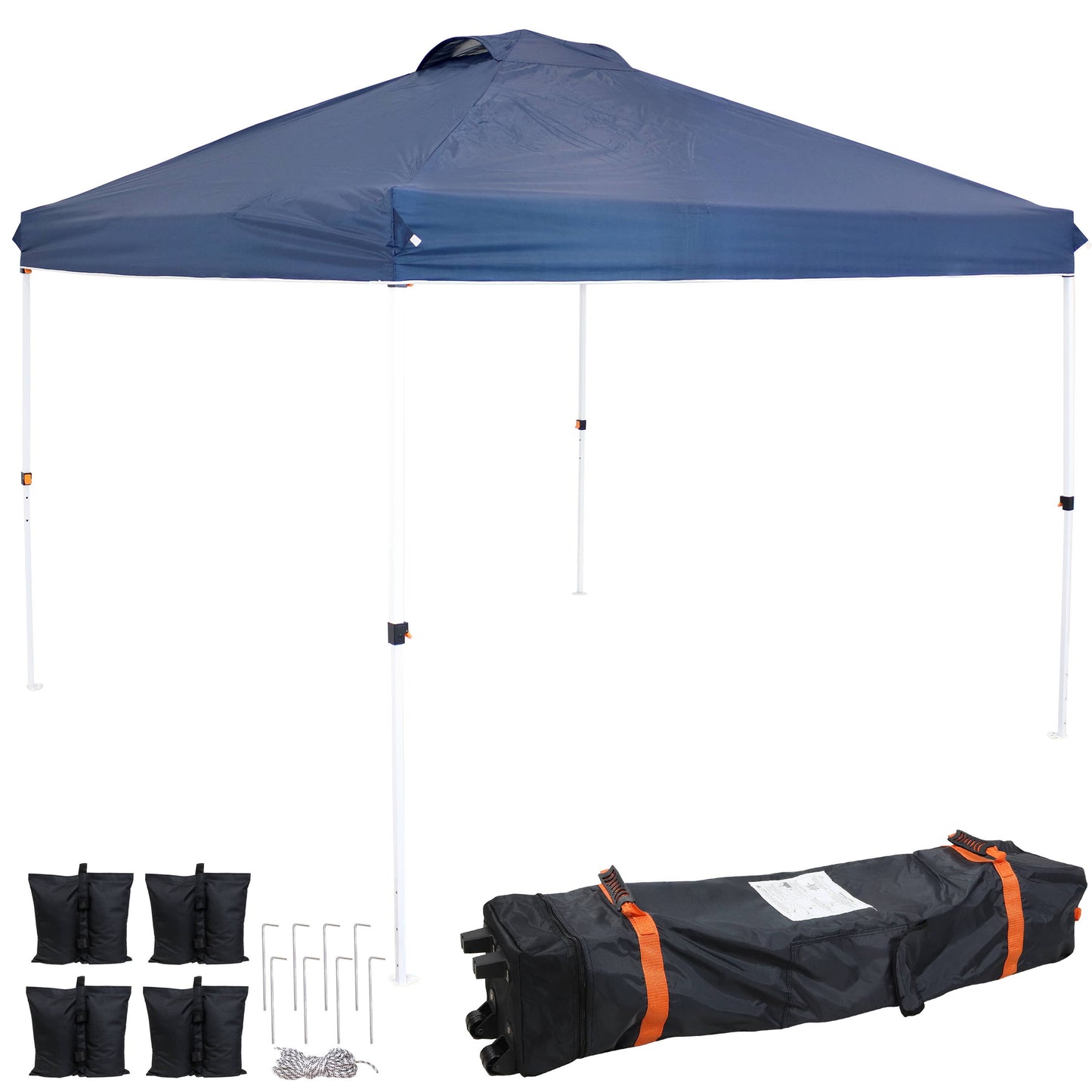Premium Pop-Up Canopy with Sandbags - 12 ft x 12 ft - Blue