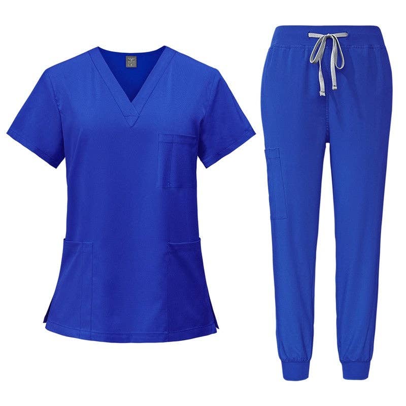 Unisex Quick-Dry Scrub Set - Short Sleeve Tops And Pants