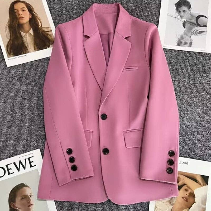 Solid Color Minimalist Stylish Versatile Blazer