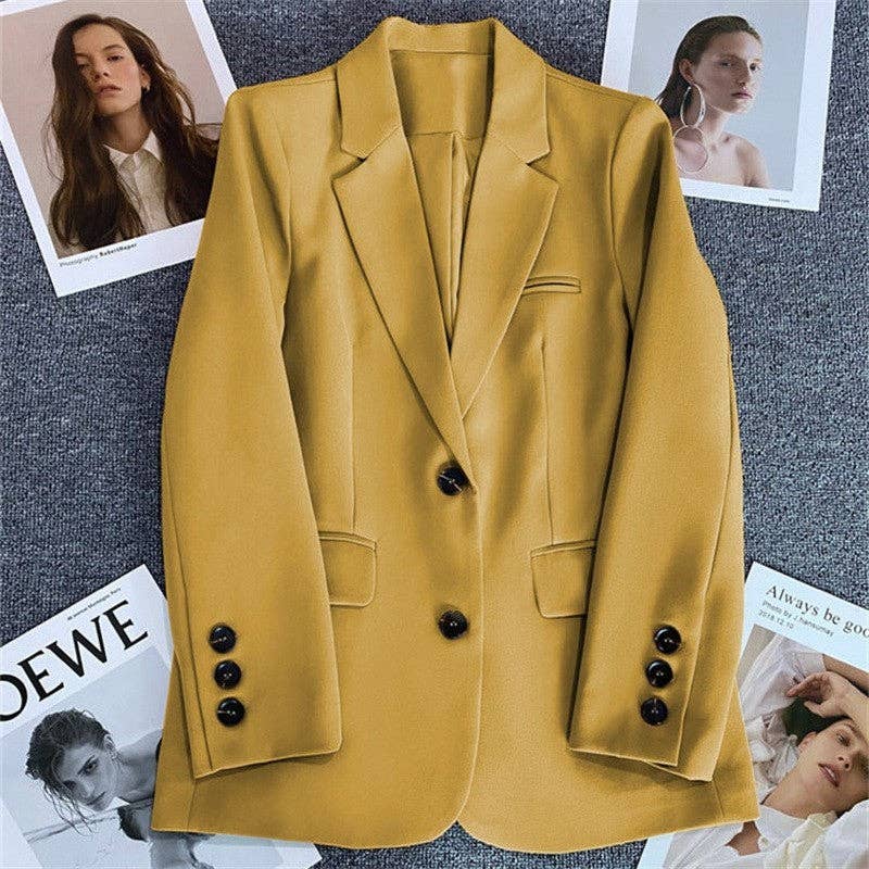 Solid Color Minimalist Stylish Versatile Blazer