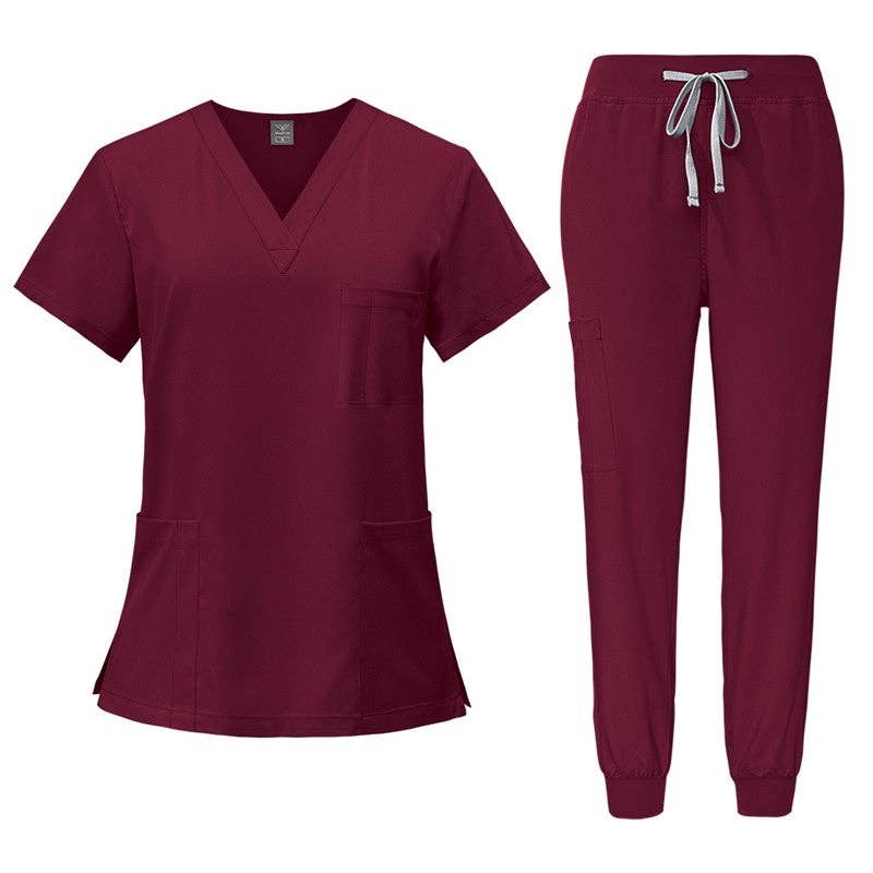Unisex Quick-Dry Scrub Set - Short Sleeve Tops And Pants