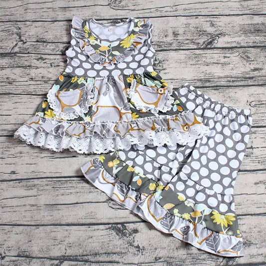 Grey Yellow Two Pc