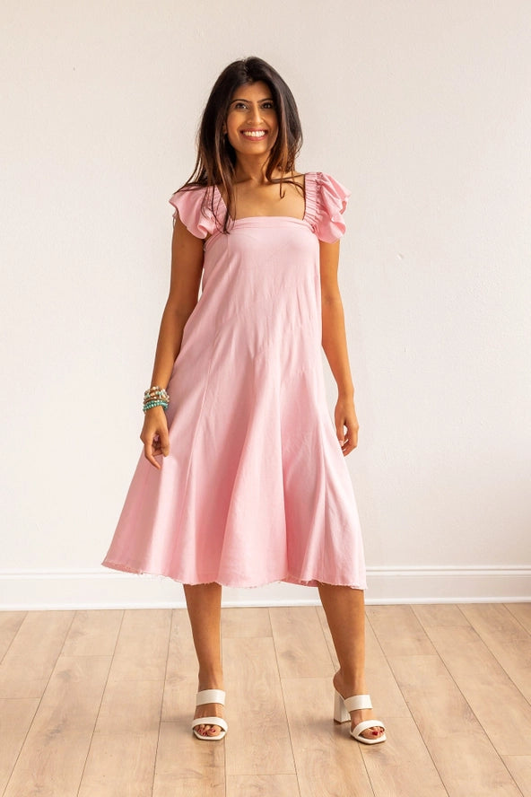 PNK LINEN DRESS